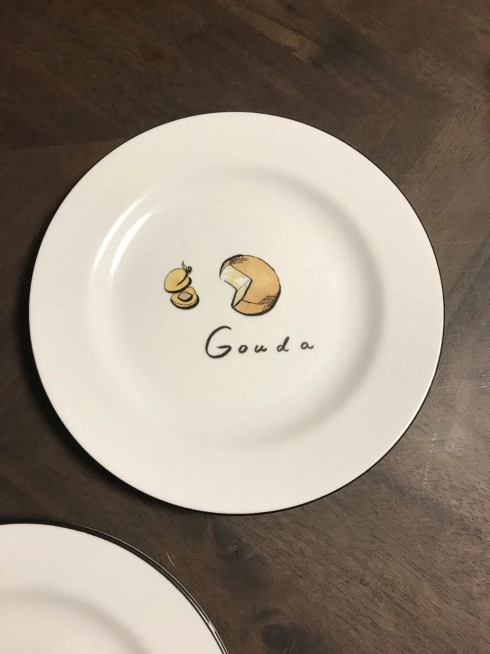 Pottery Barn Cheese Appetizer Plates- Set of 3